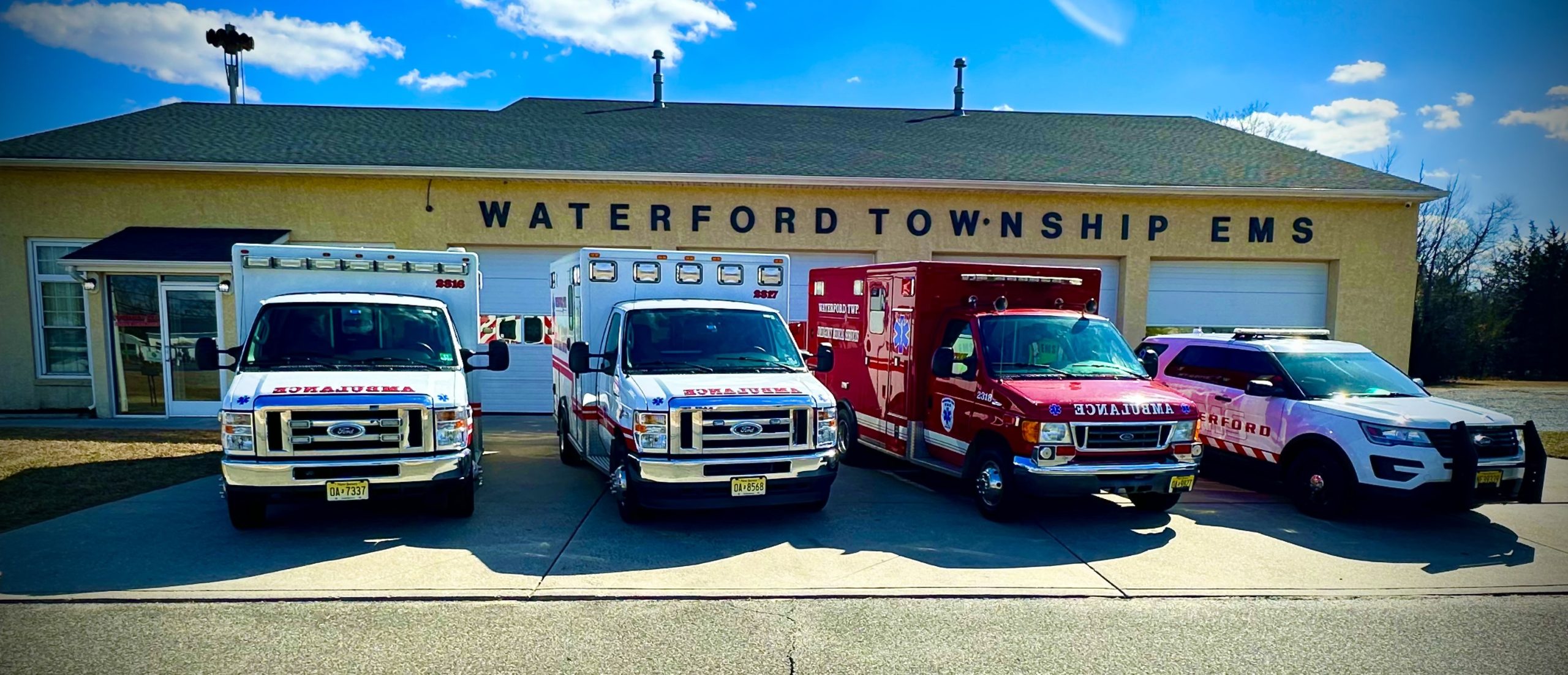 Waterford Township EMS ambulances at our Atco headquarters